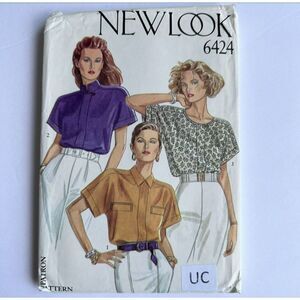 Sewing Pattern New Look 6424 Shirt Blouse Pattern Size 8-18 UNCUT